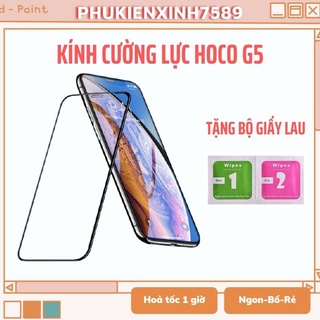 Kính Cường Lực Full Màn Hình Ip- Chính Hãng Hoco G5 Cho iP 7/8/7Plus/8Plus/X/XS/XsMax/11/11promax/12/12Promax