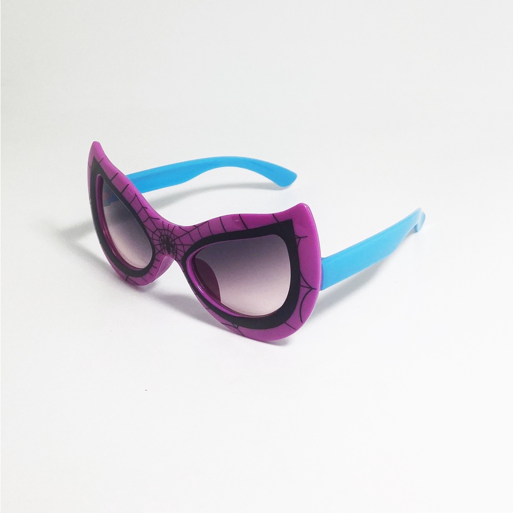 Kính mát thời trang cho trẻ em JJ2046 kiểu kính hoạt hình người nhện siêu đáng yêu, tròng chống tia UV an toàn cho bé