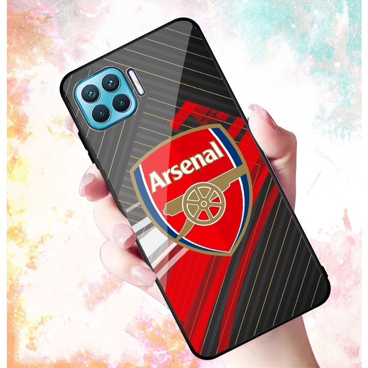Ốp Lưng OPPO A73, A93 mặt kính cường lực cao cấp In hình Câu Lạc Bộ Bóng Đá