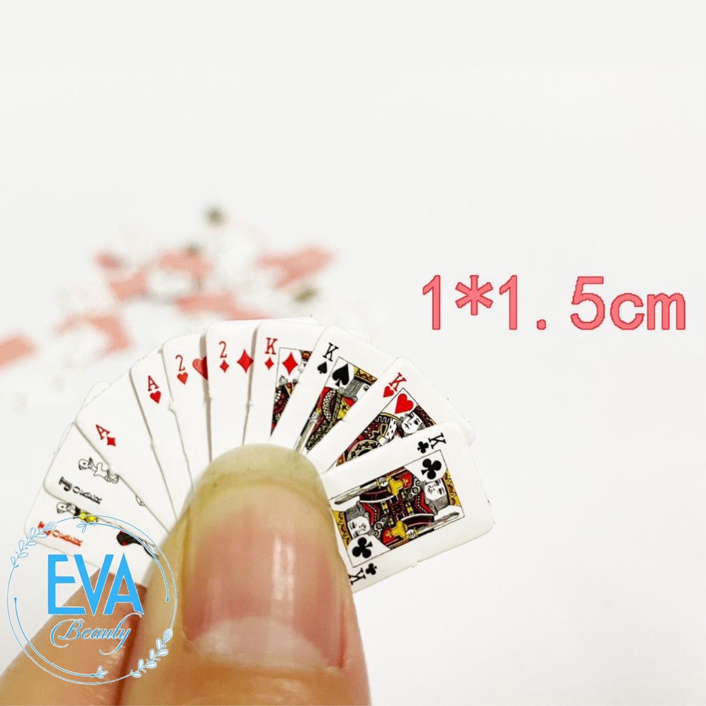 Set 2 Bộ Bài Tây Poker Super Mini Tí Hon 52 Lá Độc Đáo SP4834
