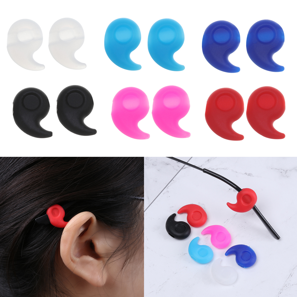 Cặp Phụ Kiện Giữ Mắt Kính Chống Trượt Bằng Silicon