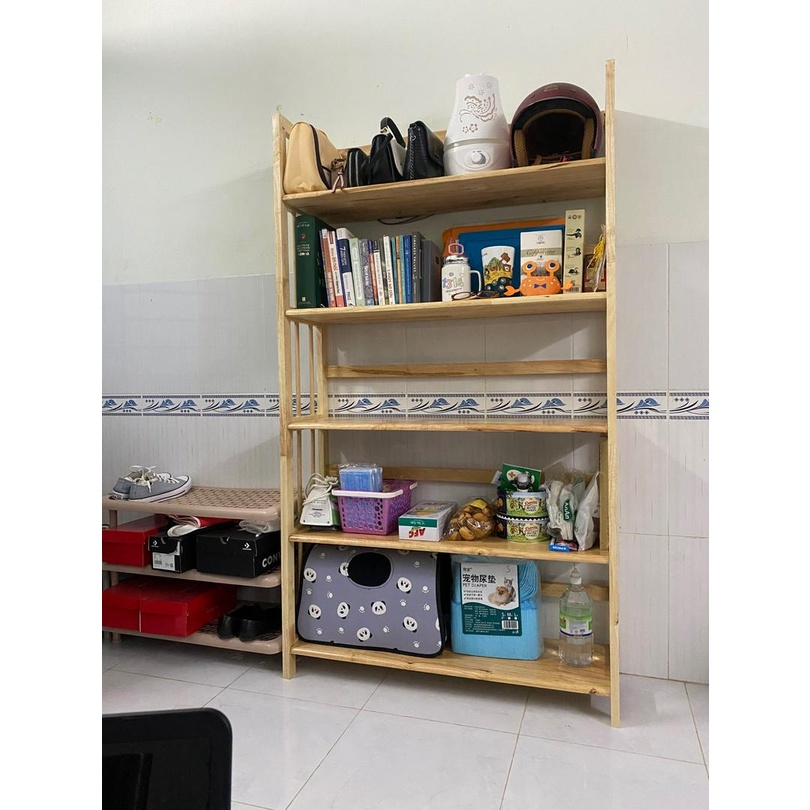 Kệ Sách Gỗ 5 Tầng Ngang 90cm