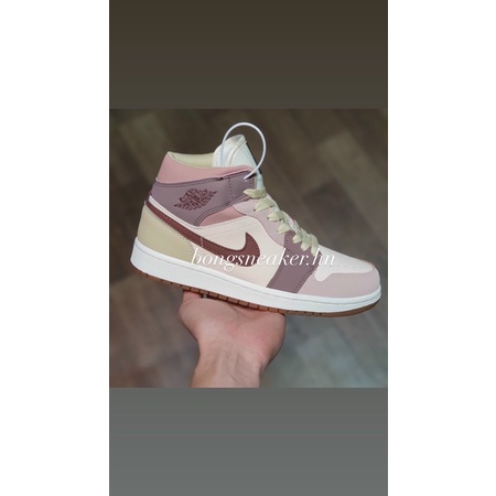 [JD2021MIDPINk]  Giày thể thao cổ cao nữ JD hồng đỏ vàng "JD 1 MID Purple  Red Beans Hồng đậu nữ Ảnh thật | BigBuy360 - bigbuy360.vn