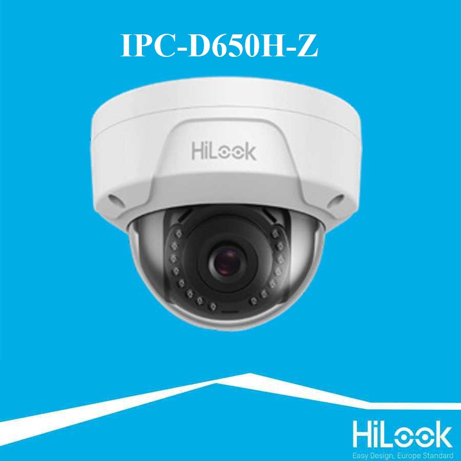 Camera IP Dome hồng ngoại 5.0 Megapixel HILOOK IPC-D650H-Z - Thay đổi tiêu cự - Hàng chính hãng