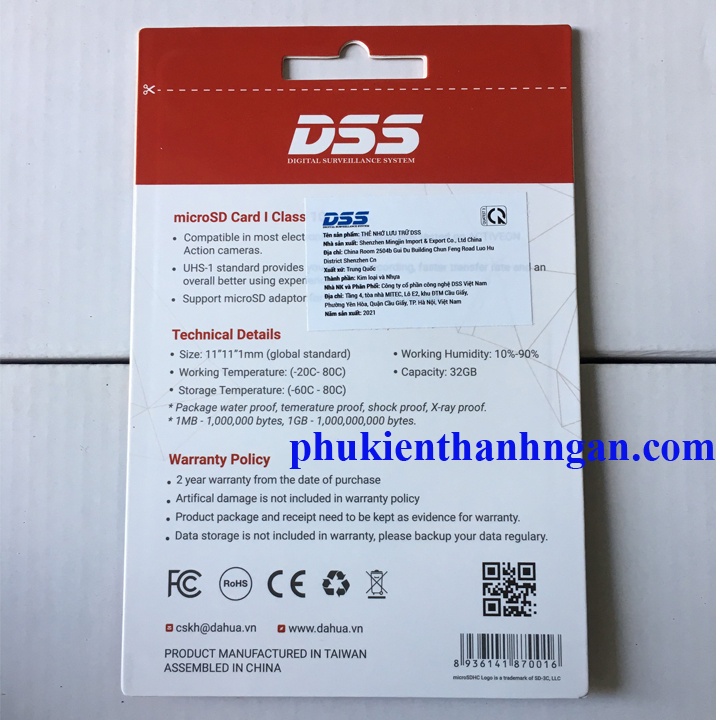Thẻ Nhớ 32G DSS Chuyên Camera - Thẻ Nhớ Cao Cấp | BigBuy360 - bigbuy360.vn