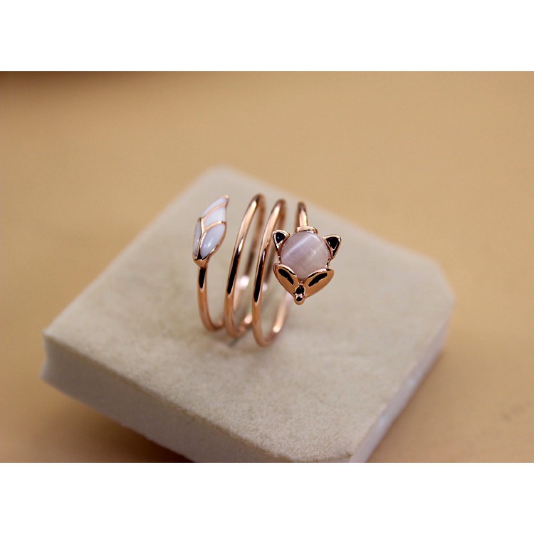 Nhẫn đeo tay bằng kim loại đính đá thời trang Hàn Quốc cho nữ