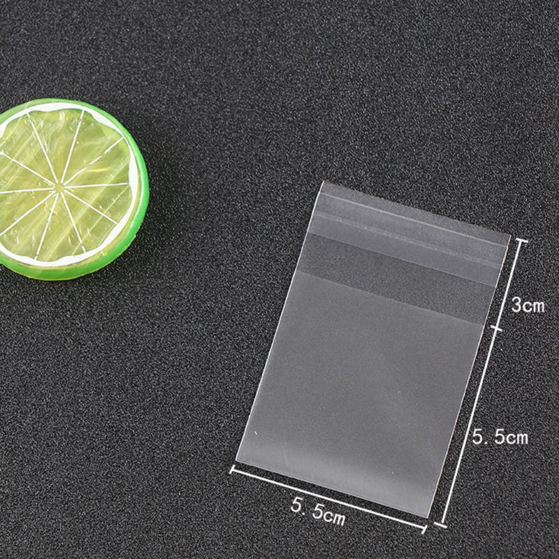 Set 100 Túi Nhựa Bán Trong Suốt Đựng Bánh Kẹo 3 Kích Cỡ Tiện Dụng