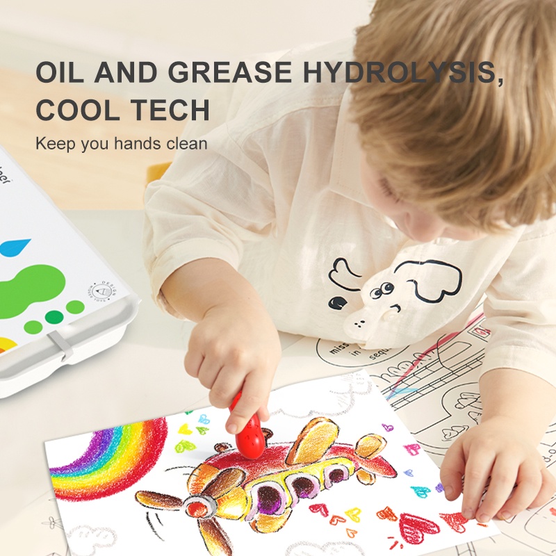 Màu sáp Lụa Hạt Đậu Pease Crayons Mideer, Bút Sáp Màu Hữu Cơ đồ chơi thủ công cho bé sáng tạo 2 3 4 5 6 Tuổi