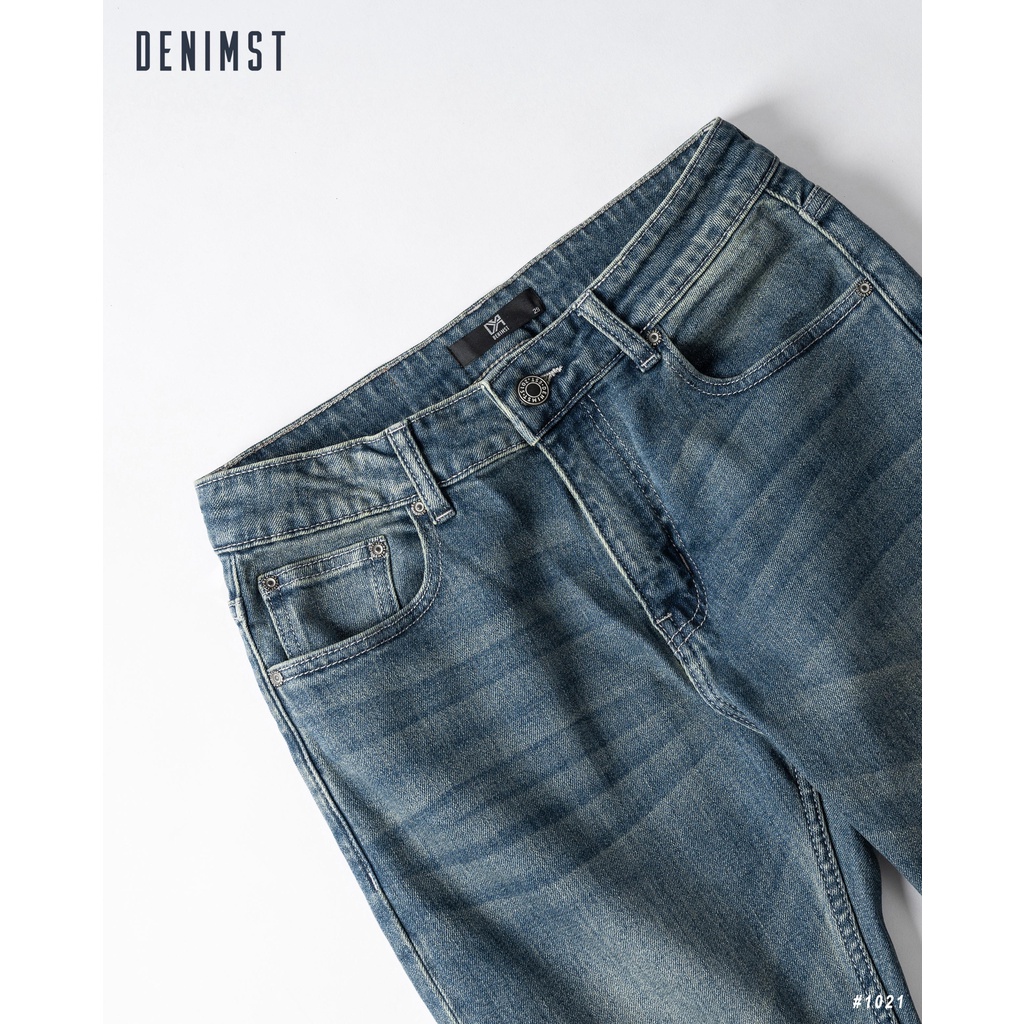 Quần Jeans Nam Xanh Đậm Cao Cấp DENIMST 1021, Dáng Slim Fit