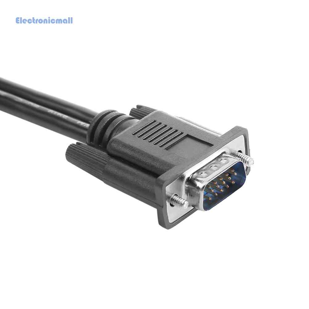 Cáp Chia VGA 1 Cổng Máy Tính Sang 2 Đầu Dương Sang 2 Cổng Âm ElectronicMall01.vn