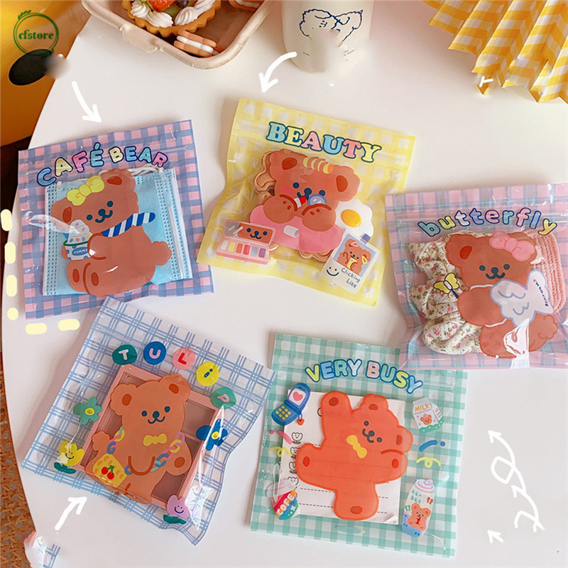 CF Cute Bear Travel Accessories Snacks Airtight Bag Girls Food Biscuit Candy Small Size Packet Candy Gift Bag