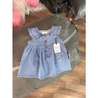 BG444 - VÁY BÒ DEMI XANH CỔ SEN CHO BÉ GÁI