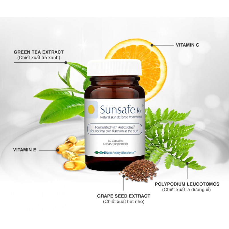 Viên uống chống nắng Sunsafe Rx - 60v