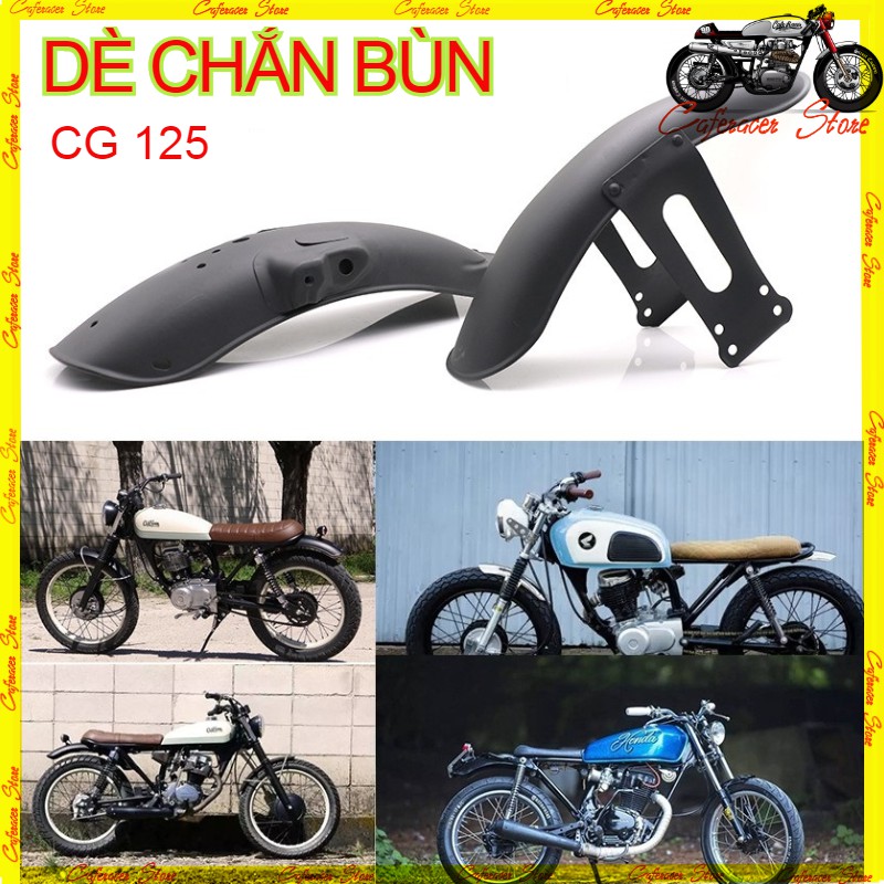 BỘ DÈ CHẮN BÙN XE MÁY ĐỘ 💎 Nguyên bộ sơn tĩnh điện màu đen sẵn , chỉ việc lắp dùng, phù hợp nhiều xe WIN, 67, GN125..