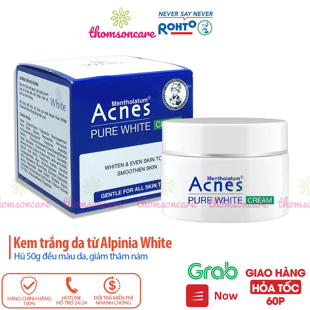 Viên uống trắng da DHC Adlay, sữa rửa mặt Hadalabo giúp trắng da đẹp da kết hợp cùng kem Acnes Pure White ngăn ngừa mụn