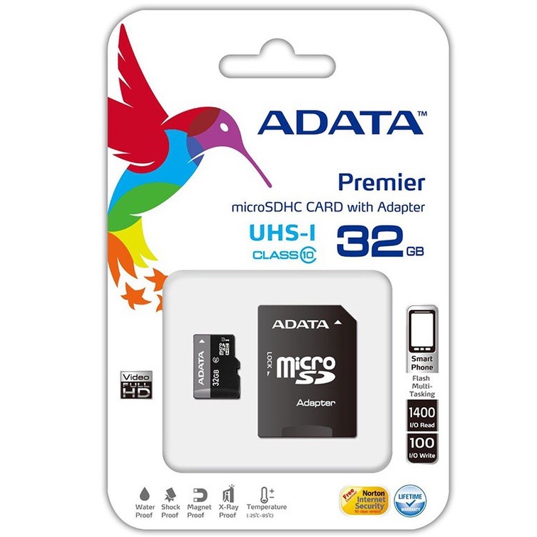 Thẻ nhớ chuyên dụng cho CAMERA Micro SD ADATA 32G/64G/128G, hàng chính hãng, bảo hành 36 tháng