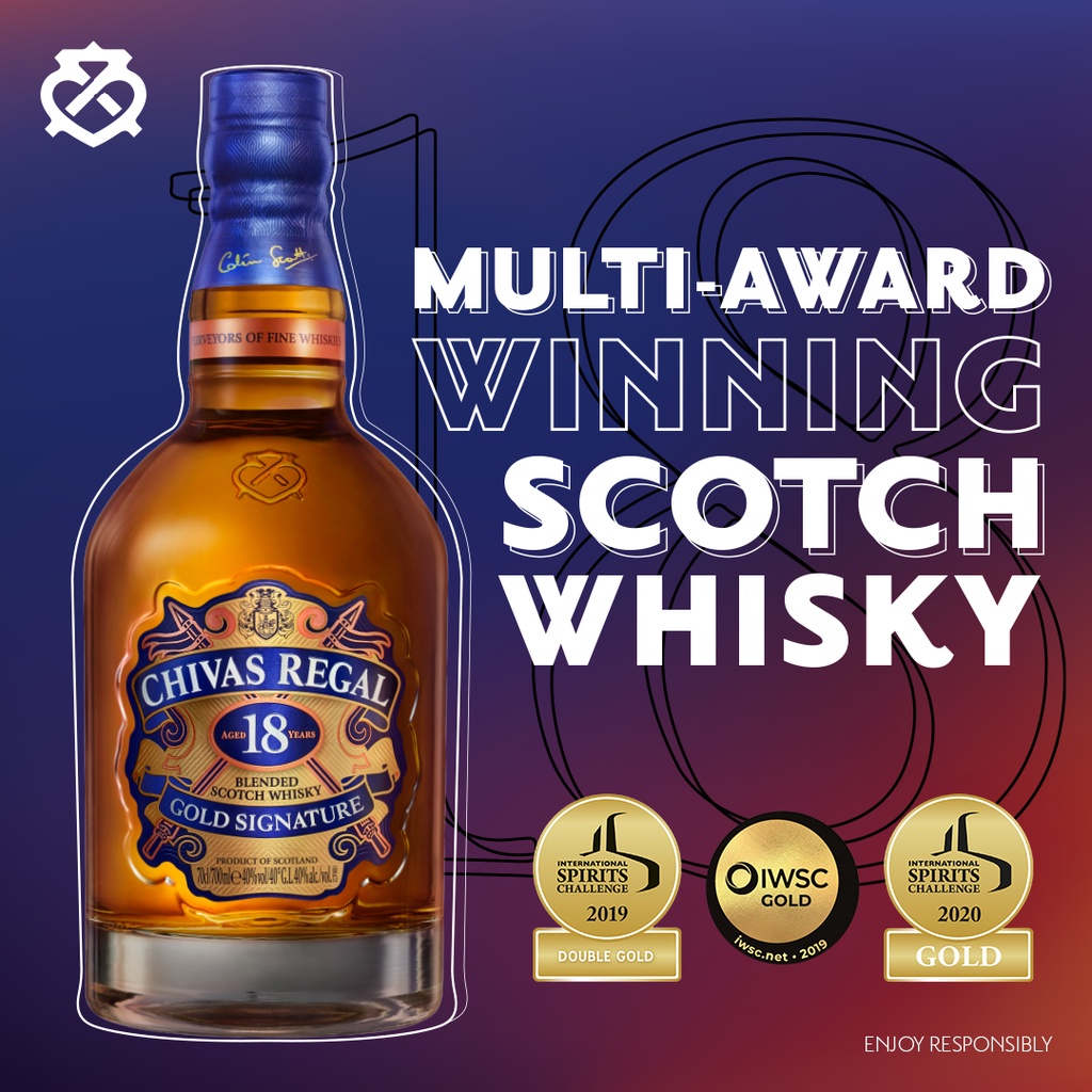 Rượu Chivas Regal 18 YO Nồng Độ Alc 40% 700ml  Kèm Hộp