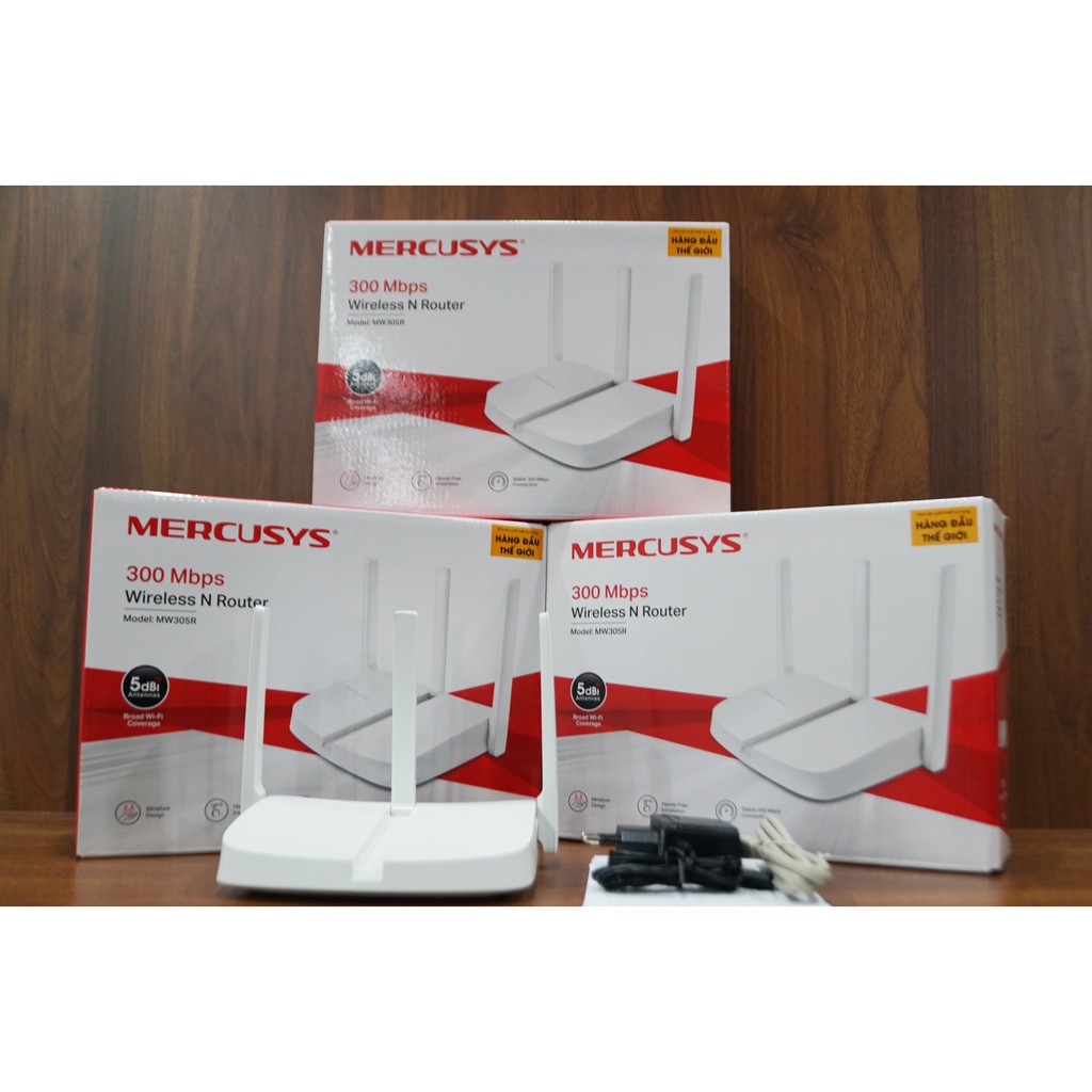 Router bộ phát wifi chuẩn N tốc độ 300Mbps Mercusys MW 305R 300Mbps 3 râu | BigBuy360 - bigbuy360.vn