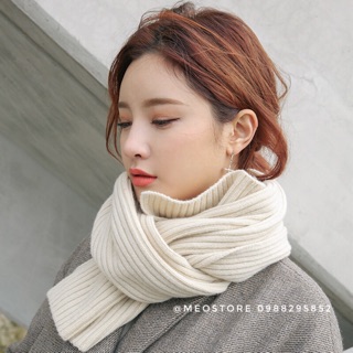 Khăn mùa đông len đẹp Hàn Quốc - Khăn len mùa đông len thừng