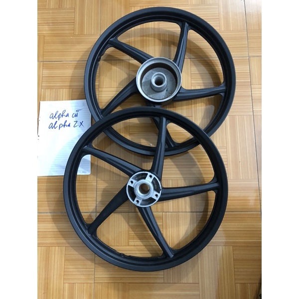 BỘ VÀNH ĐÚC đẹp như zin phanh đĩa xe alpha zx/ wave thái 110