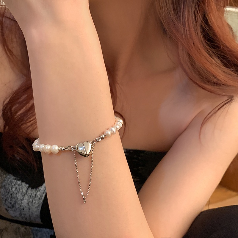 IF ME Vòng Đeo Tay Từ Tính Hình Trái Tim Phong Cách Cổ Điển Thời Trang Cho Nữ