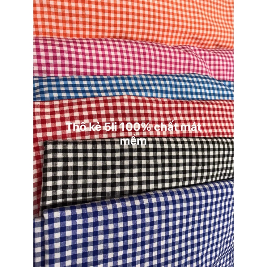 Giá sỉ Vải thô caro may đầm,váy,áo, trắng trí sự kiện,...