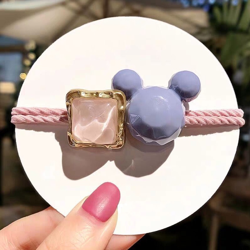 Dây buộc tóc nữ hình gấu - Set 5 dây cột tóc dễ thương, bền đẹp - NASI Store