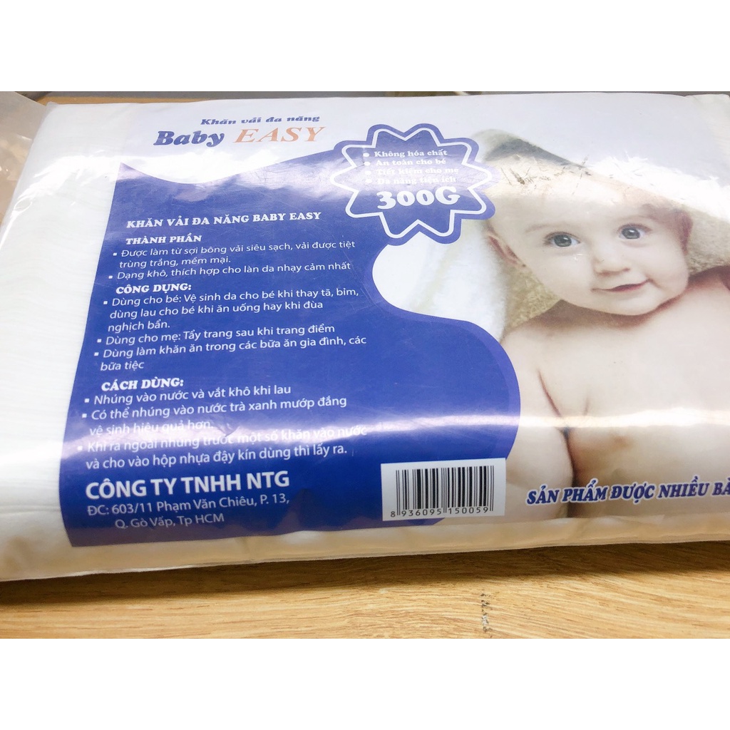 Khăn giấy khô đa năng baby easy 300g dùng thay thế khăn ướt tiện lợi  mã 6-3