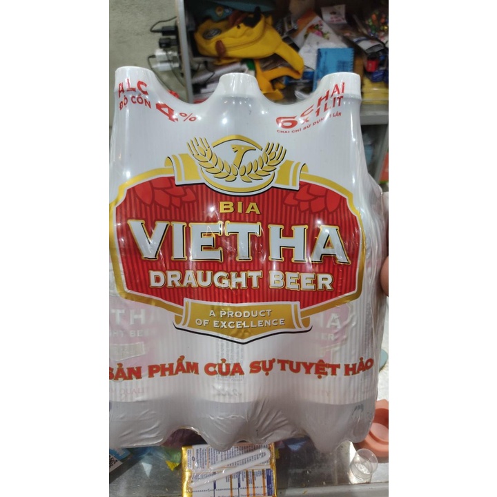 Bia tươi Việt Hà chai 1 lít