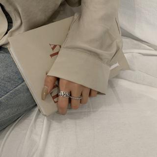 Nhẫn Hở Đính Hạt Phong Cách Retro Cho Nữ
