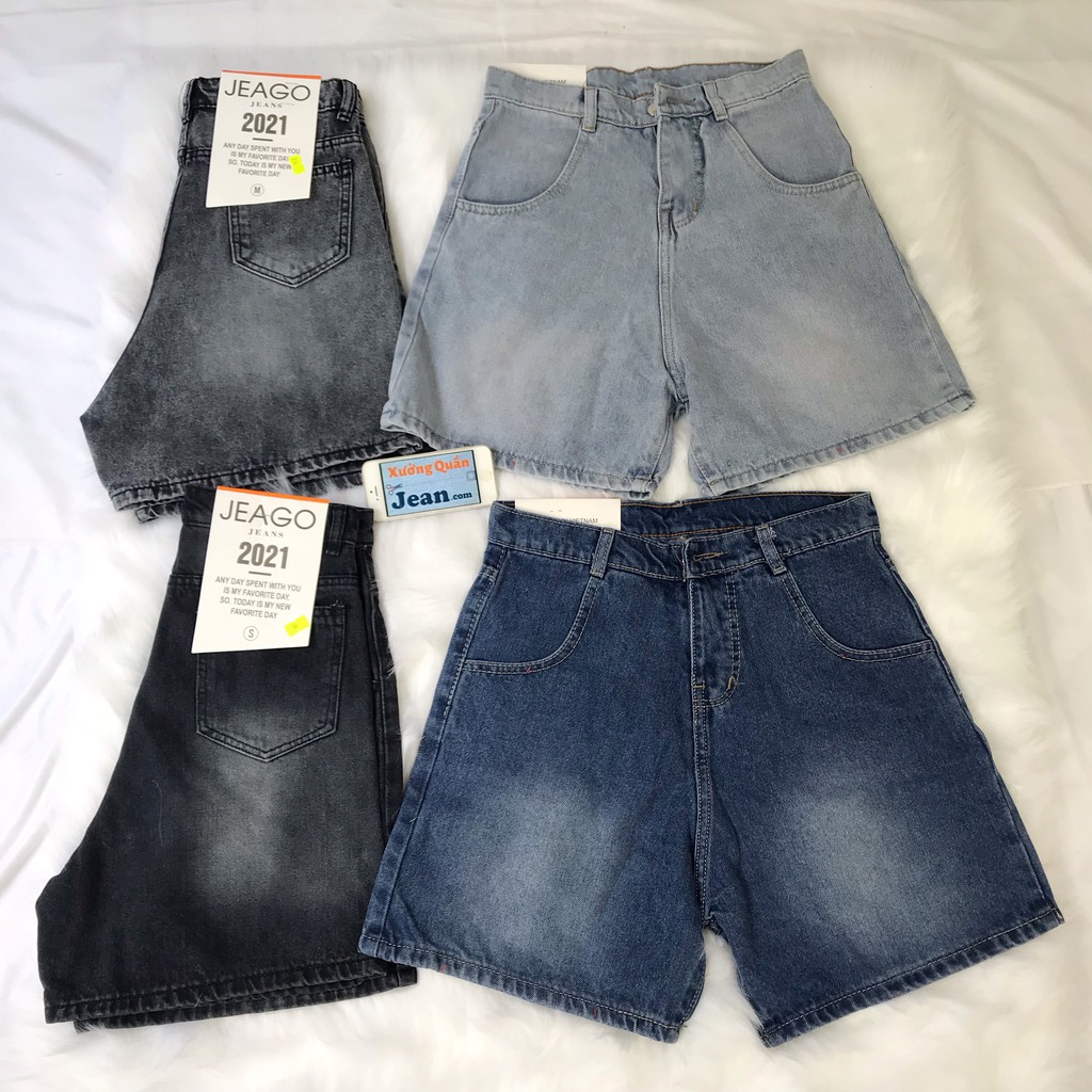 Quần Jean Ngố Nữ Ống Rộng Lưng Cao BASIC, Quần Short Jean Nữ Ống Rộng 4 Màu Phong Cách Năng Động 528 | WebRaoVat - webraovat.net.vn