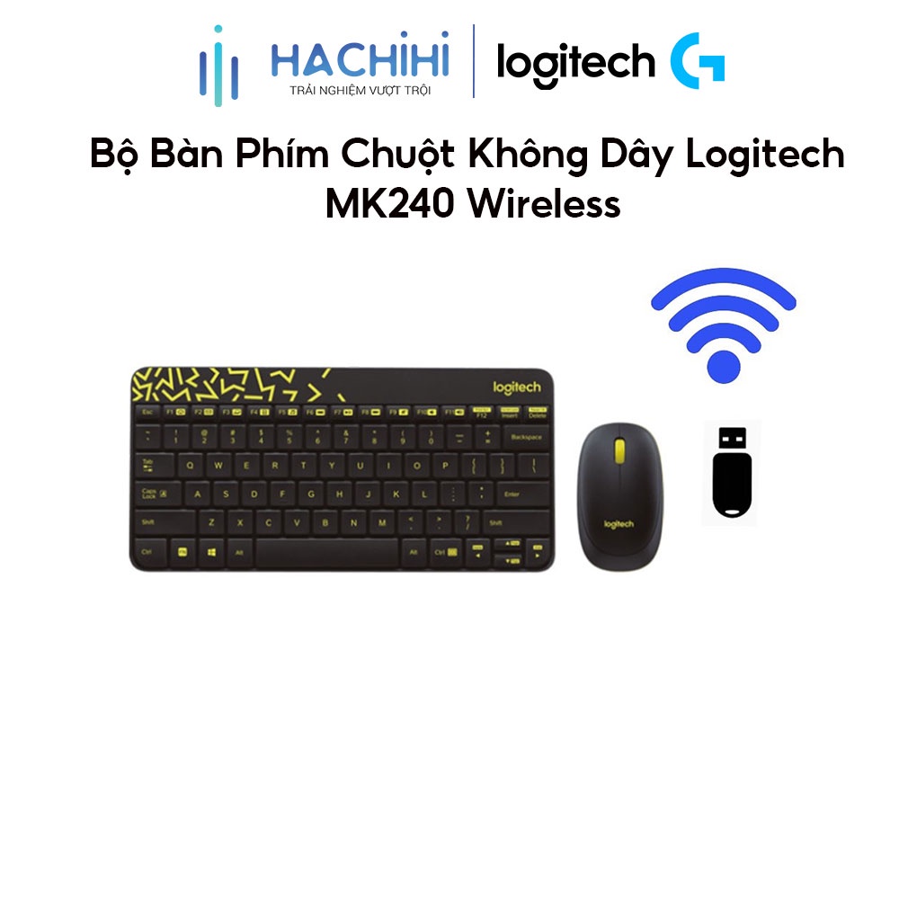 Bộ Bàn Phím Chuột Không Dây Logitech MK240 Wireless