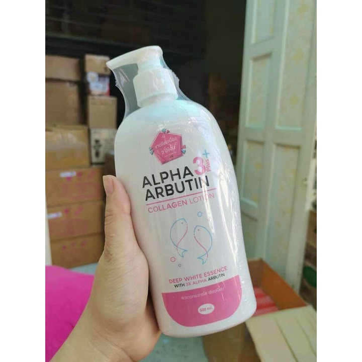 Sữa Dưỡng Thể Trắng Da Alpha Arbutin Collagen Lotion 3+ Plus 500ml