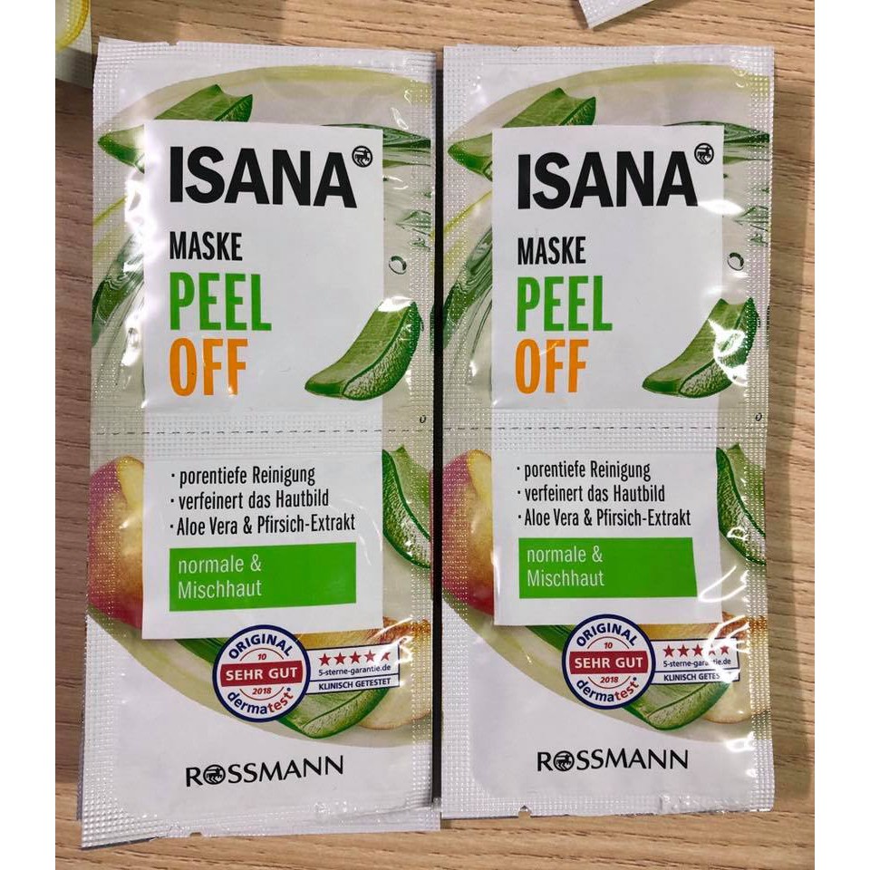 Mặt Nạ Dạng Lột Nhẹ ISANA Peel Off Maske Lô Hội Và Đào