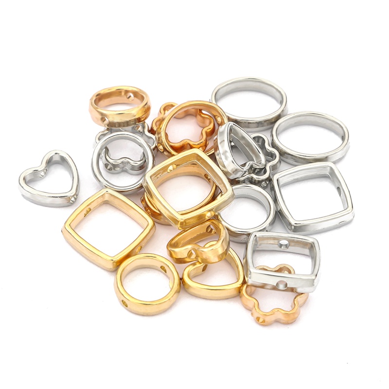 Bộ 50 hạt 2 lỗ CCB dùng vòng cổ vòng tay bông tai mặt dây chuyền trang sức phụ kiện thủ công