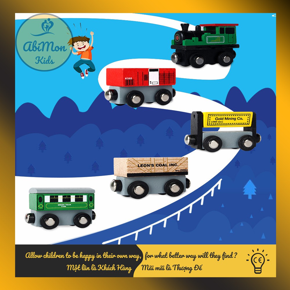 Đoàn Tàu Nam Châm Bằng Gỗ Cho Bé ☘️ Montessori cao cấp ✨ (Đồ chơi Gỗ - Đồ chơi Giáo Dục - An toàn - Thông minh)