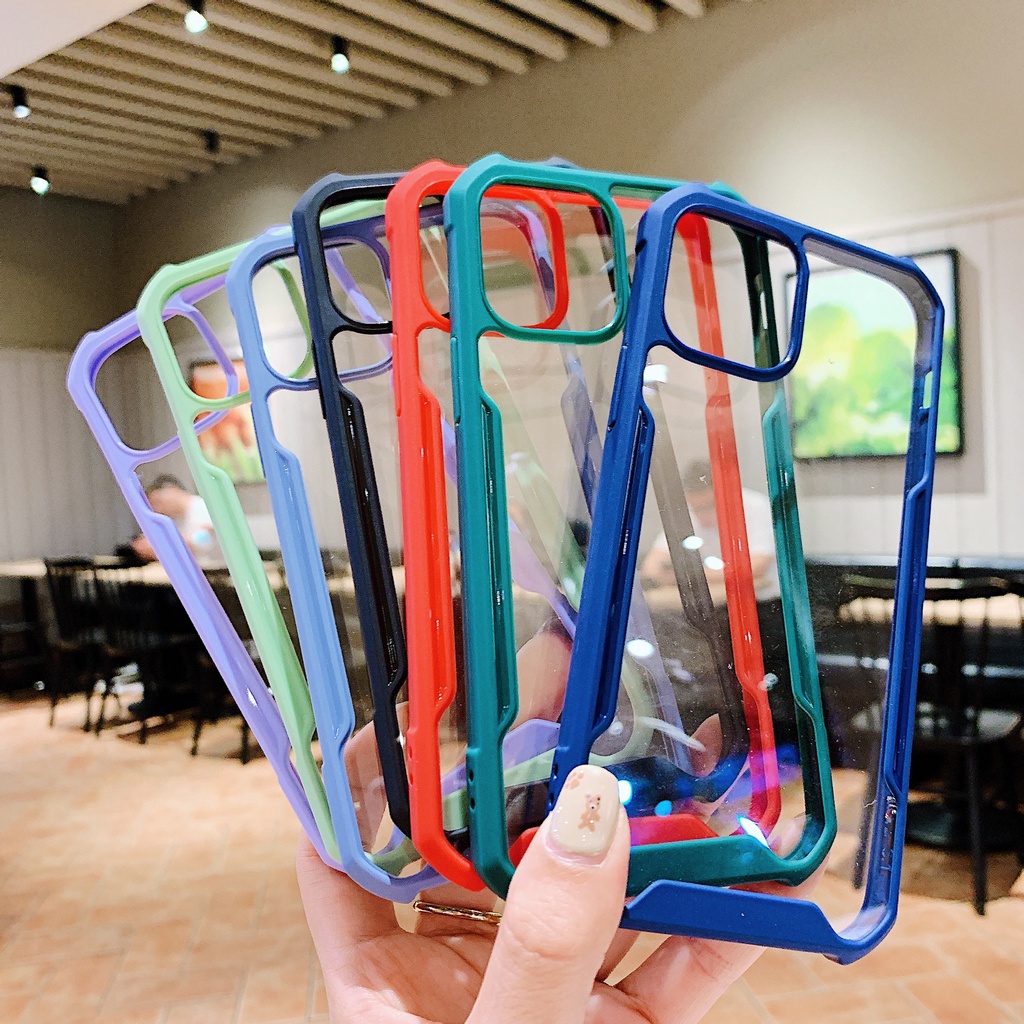 Ốp Điện Thoại Trong Suốt Chống Sốc Cho Oppo A92 A72 A52 A91 F15 Reno 3 Pro 2z 2f Realme 6 Pro 6s Narzo A74 F19