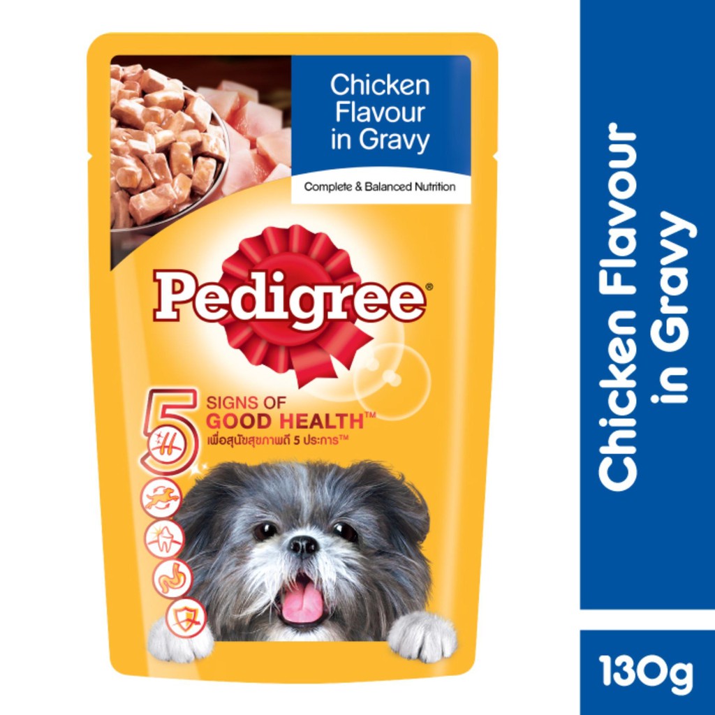 [Mã PET50K giảm Giảm 10% - Tối đa 50K đơn từ 250K] Súp Thịt Bò Gà Cho Chó 5 Good health Pedigree Gói 130g