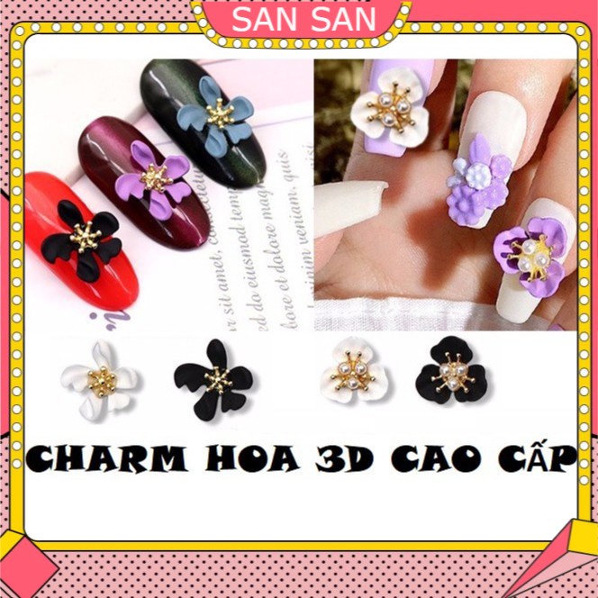 Charm Hoa 3D cao cấp trang trí móng phong cách nhật bản