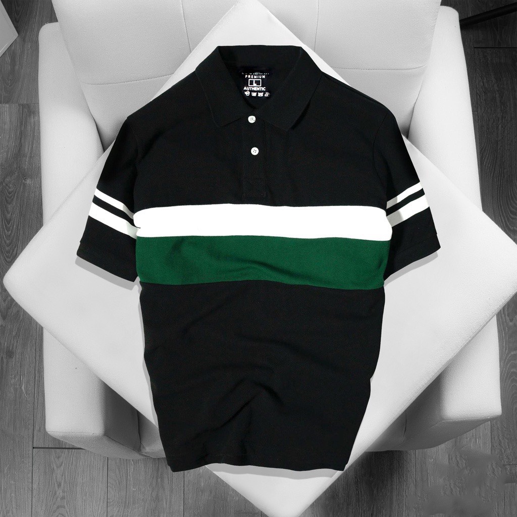 Áo thun cá sấu nam phối màu, áo thun polo nam có cổ thời trang vải mềm mịn, thấm hút tốt - HK230