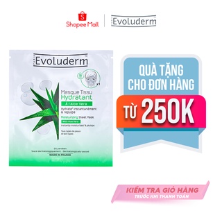 Mặt nạ Evoluderm giúp dưỡng ẩm và tăng độ đàn hồi cho da bổ sung Nha đam - Moisturizing Sheet Mask with Aloe vera 19ml