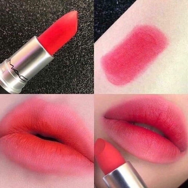 SON MAC POWER KISS màu 315 LASTING PASSION - Đỏ lạnh