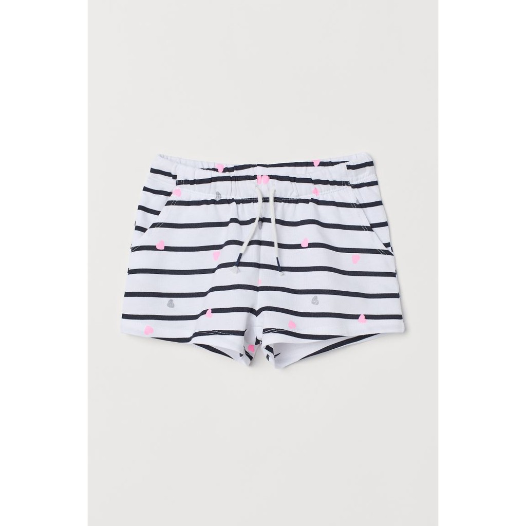 Quân sooc trắng kẻ HM H&amp;M size 3-4y_hàng chính hãng Anh