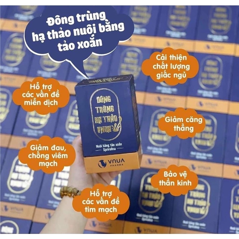 Đông Trùng Hạ Thảo Khô Cao Cấp từ tảo xoắn Spirulina hoopi 10g - Sản phẩm nghiên cứu của Học viện nông nghiệp Việt Nam