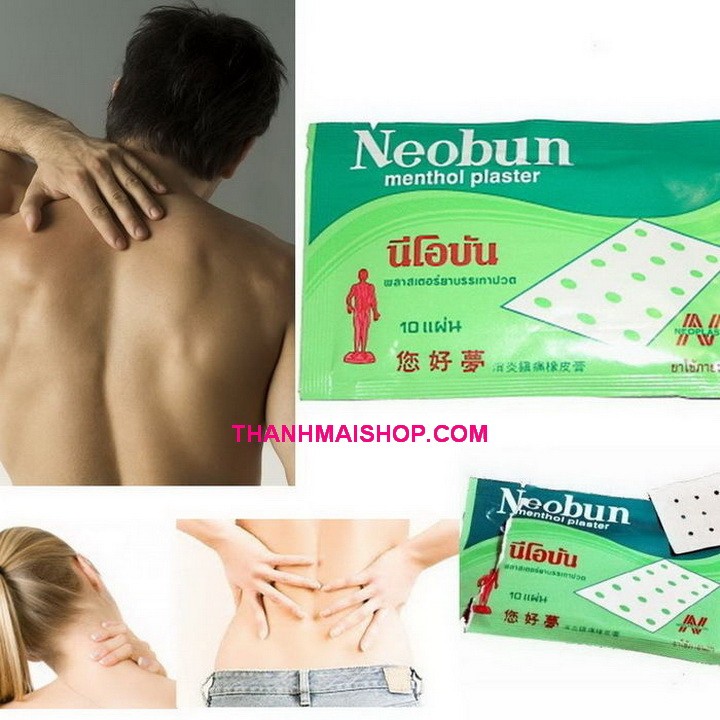 Combo 20 miếng cao dán giảm đau PK010x2 Neobun Thái Lan loại nóng