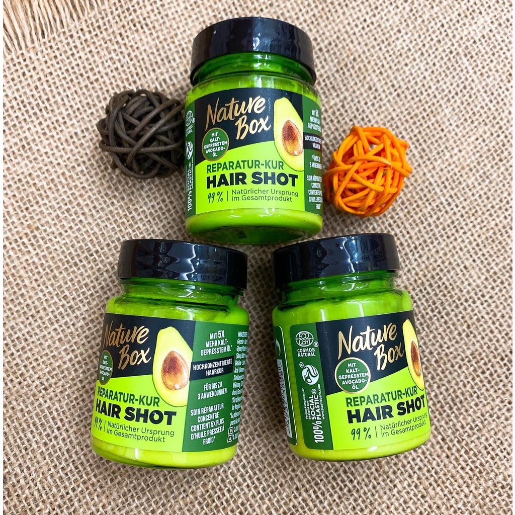 KEM Ủ TÓC NATURE BOX TỪ TINH CHẤT BƠ ÉP LẠNH GIÚP PHỤC HỒI TỐI ĐA TÓC KHÔ XƠ HƯ TỔN