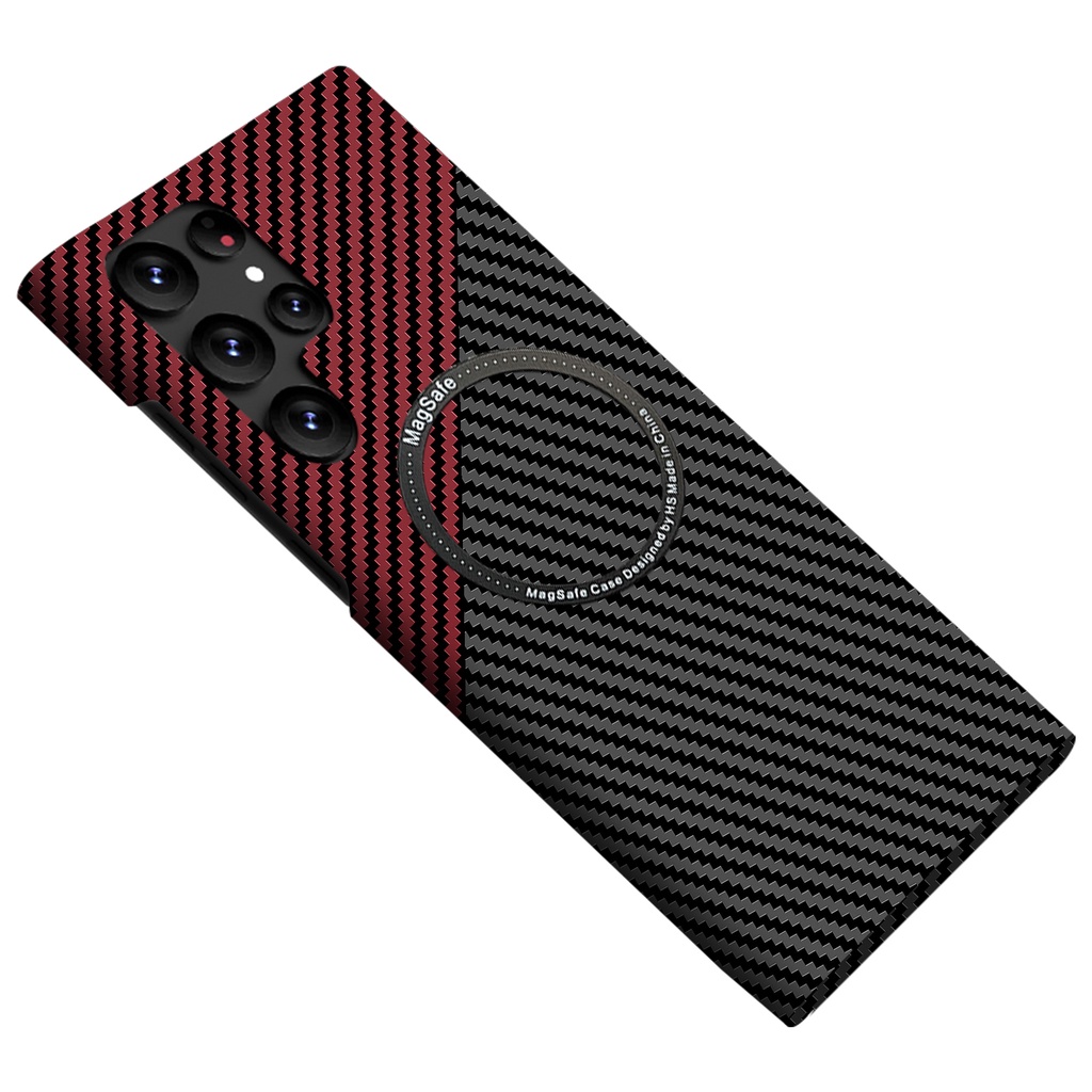 Ốp Điện Thoại Nhựa PC Cứng Họa Tiết Sợi Carbon Cho Samsung Galaxy S21 S22 S23 + Ultra S21 S22 S23 Plus
