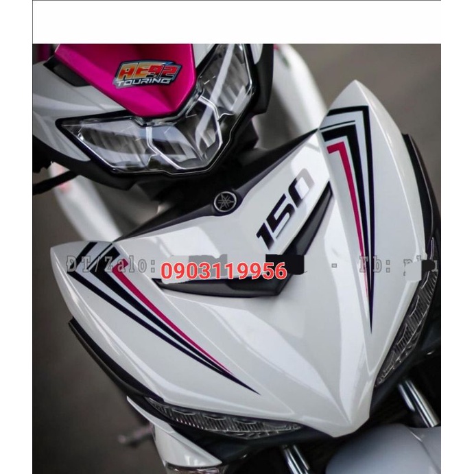 Tem rời exciter 150 trắng hồng y15zr