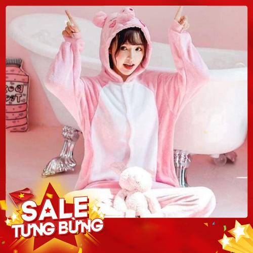 Bộ Đồ Thú Pijama Heo Hồng Người Lớn, Trẻ em [Hàng Sẵn] -Hàng nhập khẩu