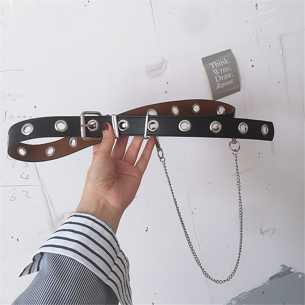 Thắt Lưng Dây Xích Đôi Phong Cách Punk Thời Trang Cho Nữ